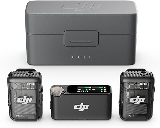 Microfone DJI Mic 2 (2 TX Microfone + 1 RX Receptor + 1 Case de carregamento) BR - DJI116