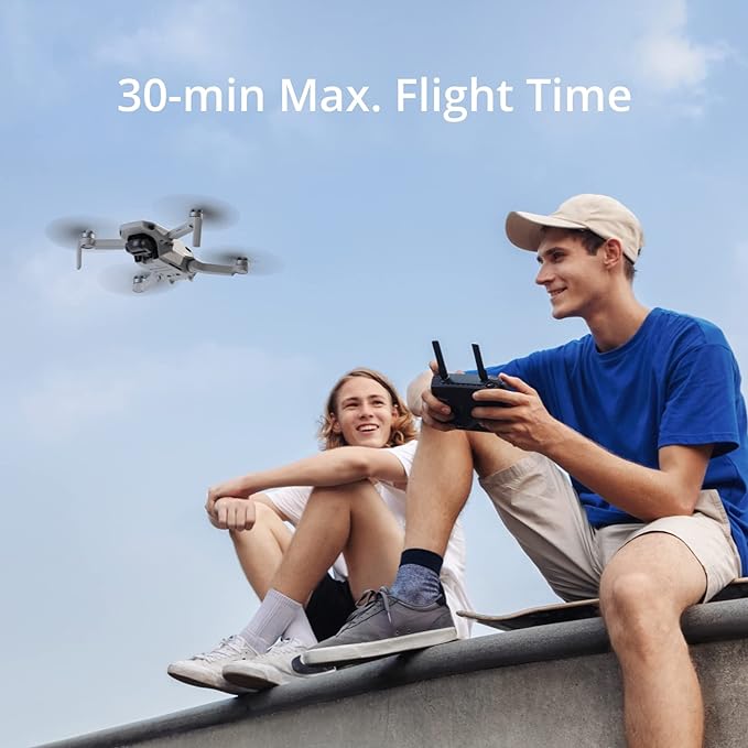 DJI Mini SE, drone quadricóptero com gimbal de 3 eixos, câmera de 2,7 K, GPS, tempo de voo de 30 minutos, peso reduzido, menos de 249 g, melhor escala 5 resistência ao vento, retorno para casa