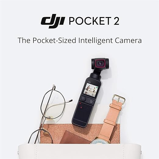 Conjunto para criadores DJI Pocket 2 - estabilizador gimbal de 3 eixos com câmera 4K, CMOS de 1/1,7", foto de 64 MP, tamanho de bolso, ActiveTrack 3.0, Efeitos Glamour, vlog de vídeo YouTube, TikTok, para Android e iPhone, preto