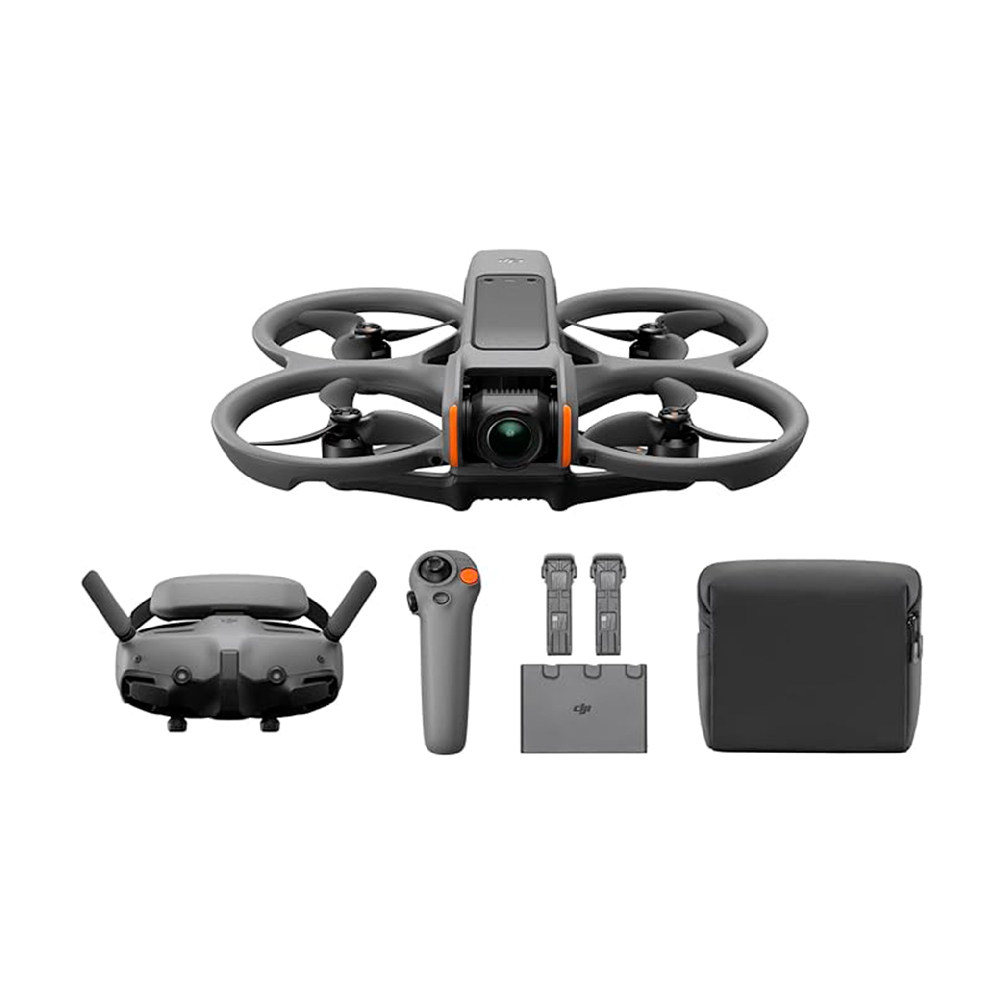 DJI Combo Avata 2 Fly More (3 baterias), drone FPV com câmera 4K, experiência imersiva, acrobacia de um empurrão, proteção de hélice integrada, FOV de 155°, drone de câmera compatível com FAA Remote