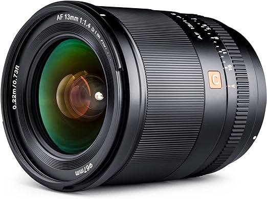 VILTROX Lente ultra grande angular de 13 mm F1.4 f/1.4 E STM com foco automático APS-C lente Prime de grande abertura compatível com câmeras Sony E-Mount A7III A7RⅡ A7Ⅱ A7S A7R A7 A9 A9II A6600 A6500 A6400 A6300 A6000