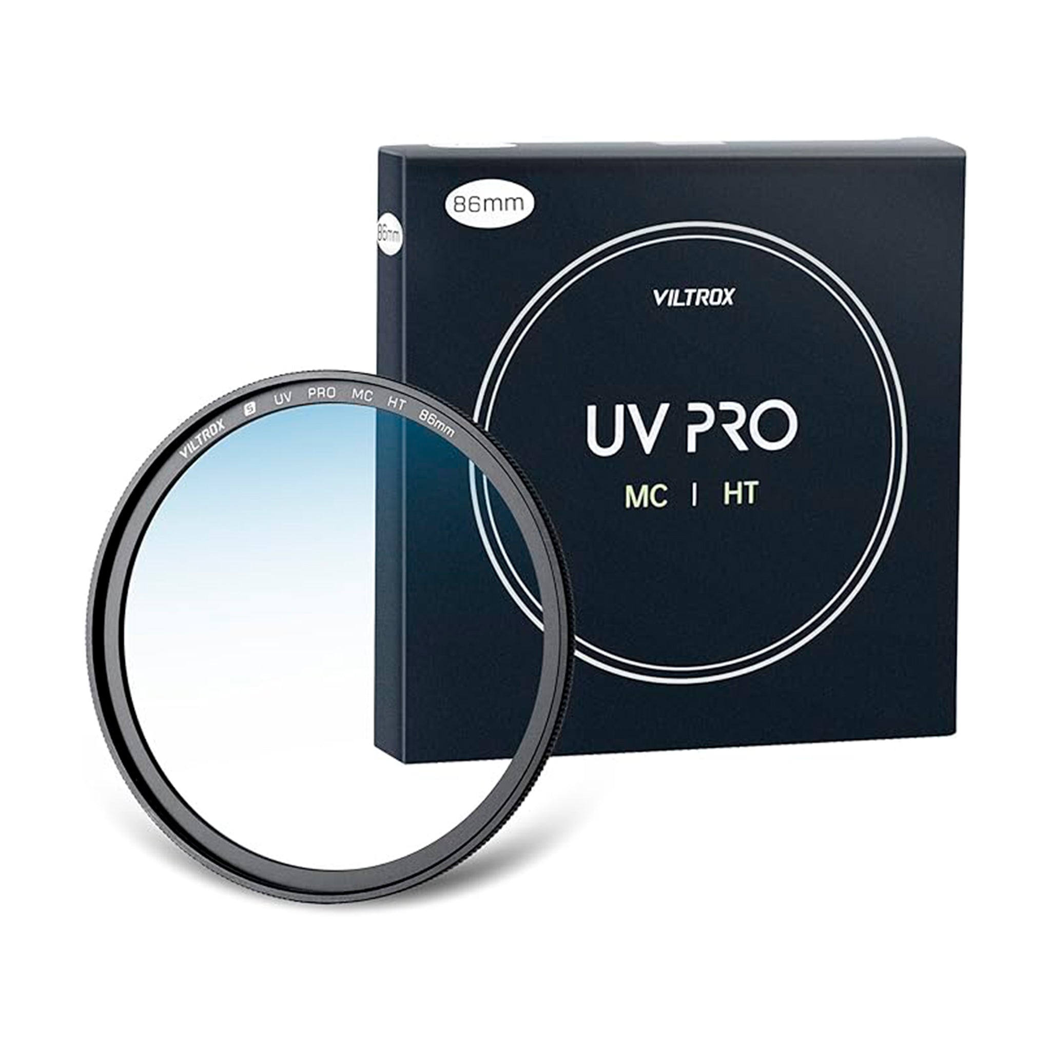 VILTROX Filtro de proteção UV MC de 86 mm com 18 revestimentos multicamadas UHD/hidrofóbico/resistente a arranhões, moldura ultrafina, filtro UV compatível com lentes de câmera Canon Nikon Sony Fuji,