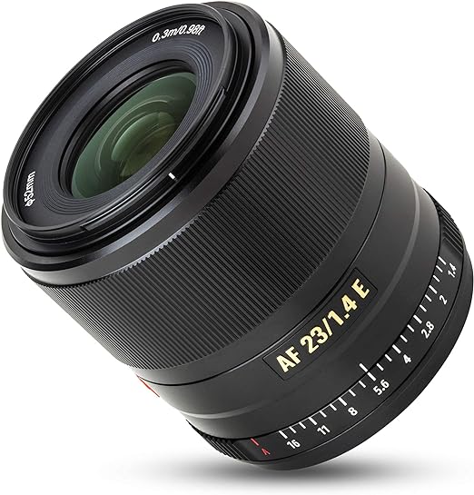 VILTROX Lente de foco automático APS-C Prime 23 mm F1.4 STM para câmera Sony E Mount A6500 A6300 A6000 A7RIV A7RIII A7III A7RⅡ A7Ⅱ A7Ⅱ A7S A7R