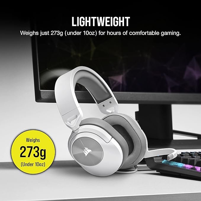 Headset Gamer Corsair HS55 Stereo, Drivers 50mm, Branco, CA-9011261-NA