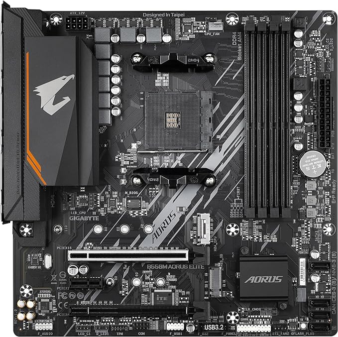 Placa Mãe Gigabyte B550M AORUS Elite, Chipset B550, AMD AM4, mATX, DDR4